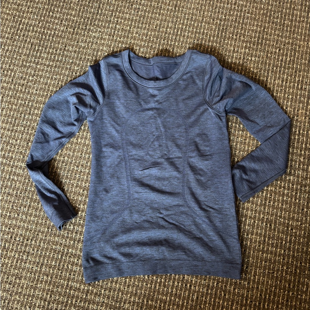 Lululemon Long Sleeve Dark Blue Athletic Top